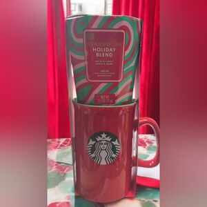 Starbucks Red Holiday 16 oz Mug Cup Coffee Set Christmas